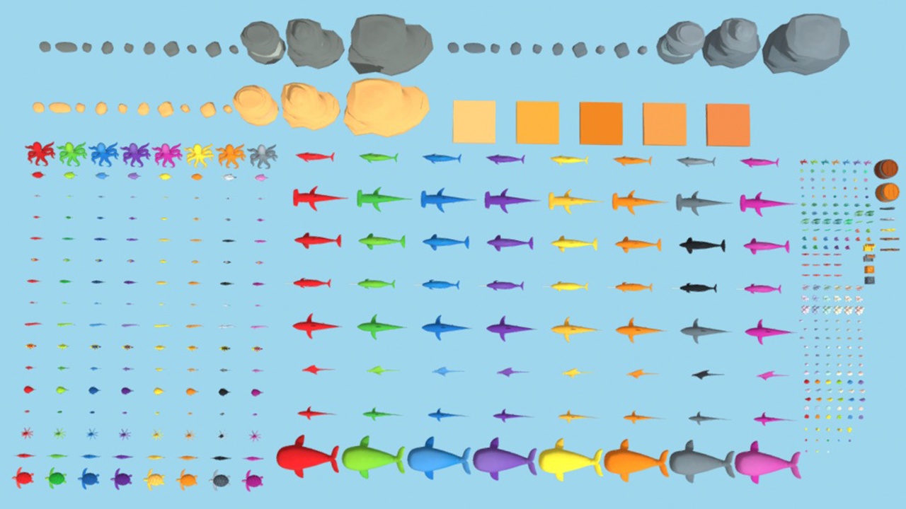 Media 1 for listing Low Poly Underwater Environment & Fish Pack (430+ Props)