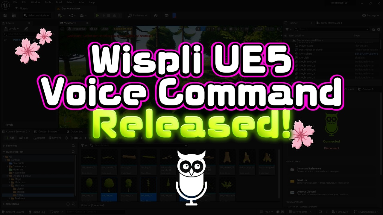 Media 1 for listing Control Unreal Engine With Your Voice - Wispli Voice Commands