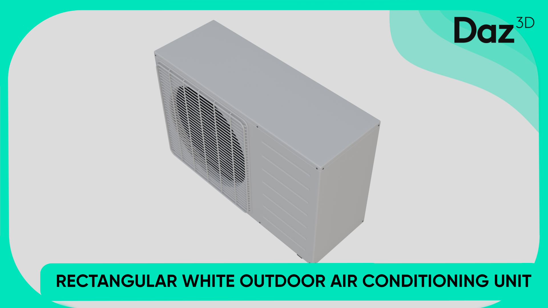 Rectangular White Outdoor Air Conditioning Unit | Fab