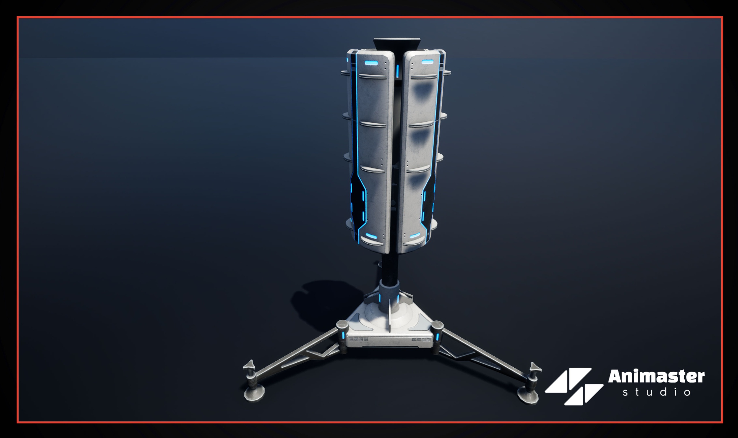 Media 1 for listing Sci-Fi Military Searchlight Tower – Rigged & Animated
