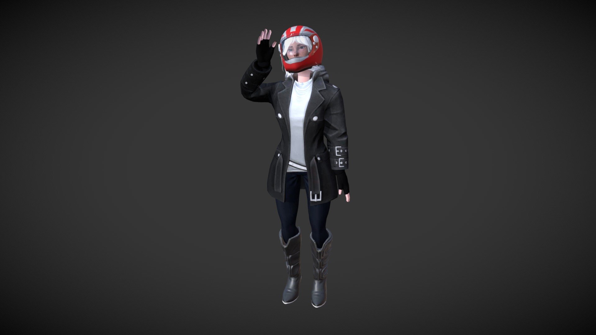 Rog Rider Realistic Game Ready Realistic Female Motorcycle Rider Rigged Animated (UE5 ...