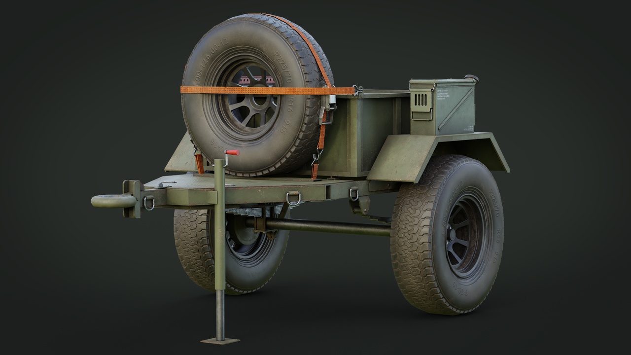 Media 1 for listing Trailer Military Rigged Prop