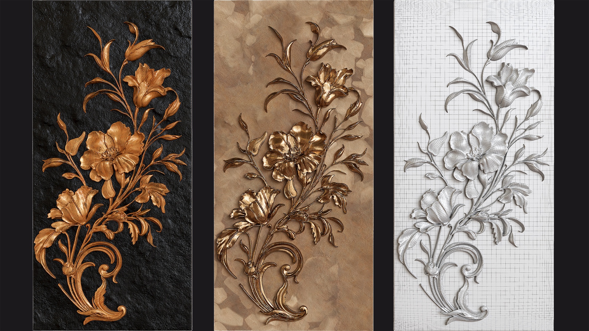 Media 1 for listing floral relief sculptur