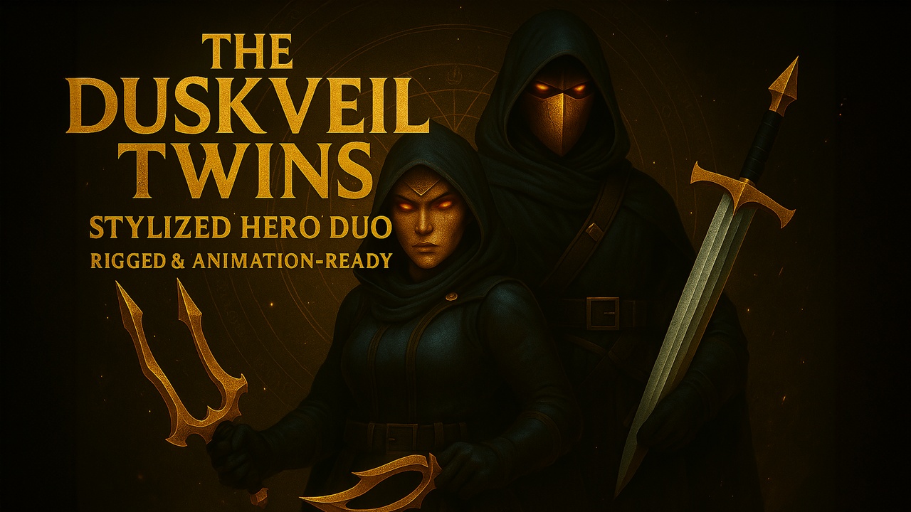 Media 1 for listing The Duskveil Twins – Stylized Hero Duo
