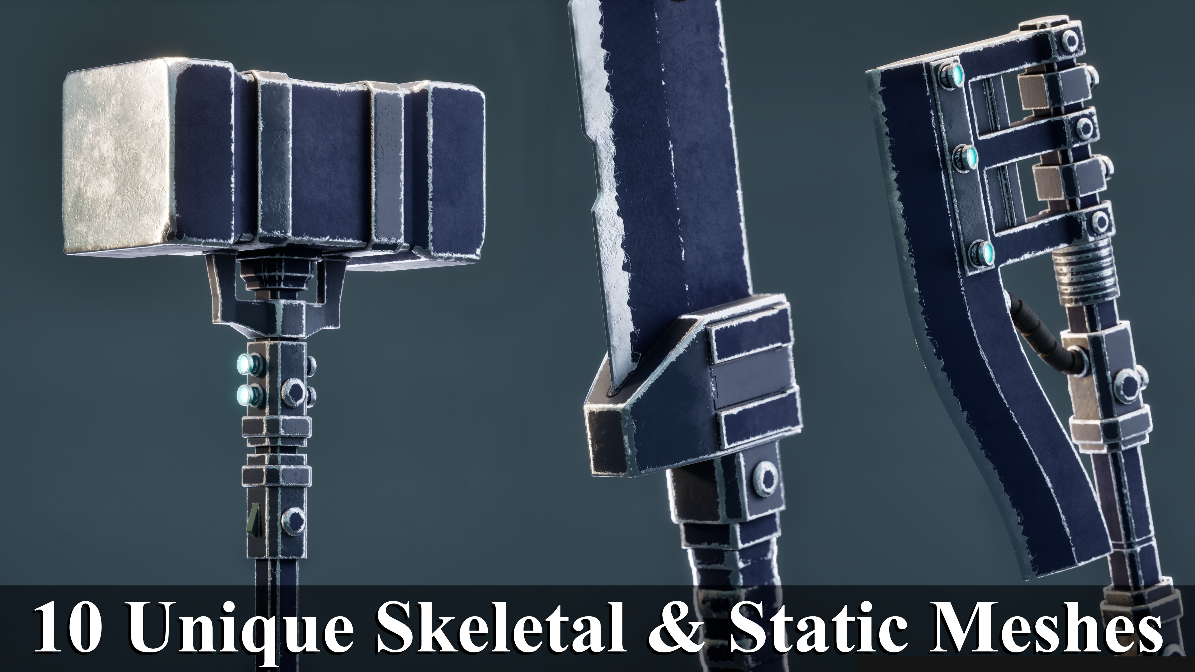 Industrial Sci-Fi Melee Weapons Pack | Fab