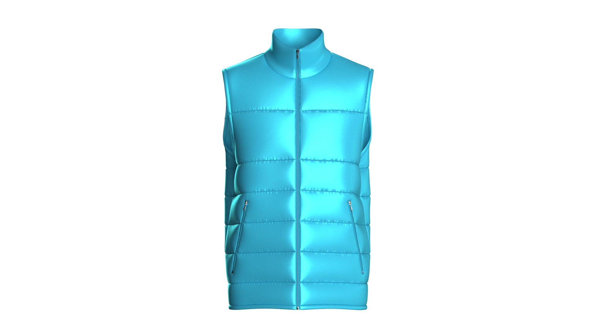 Media 1 for listing Men Sleeveless High Neck Puffer Jacket | High Poly