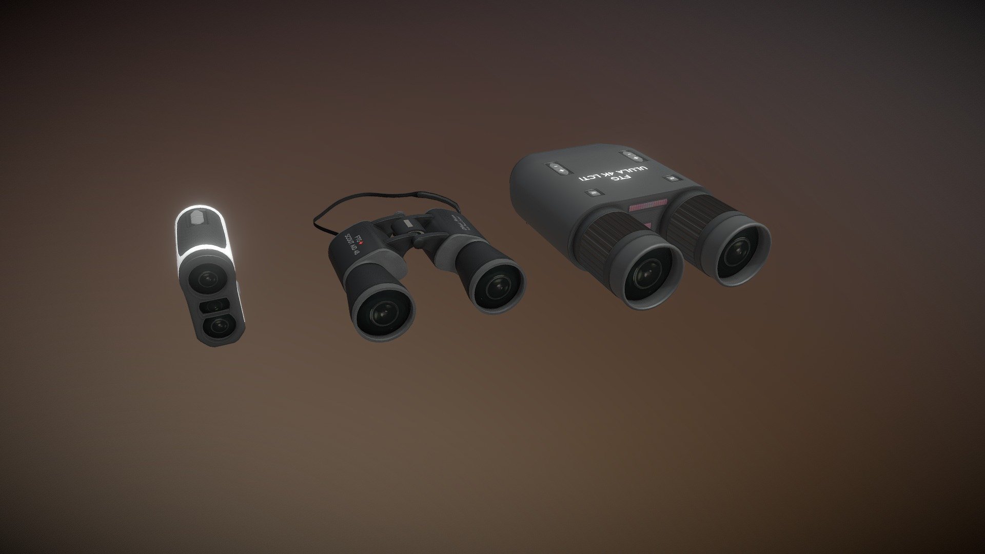 Binoculars Pack | HQ Model with Separate Parts | Fab
