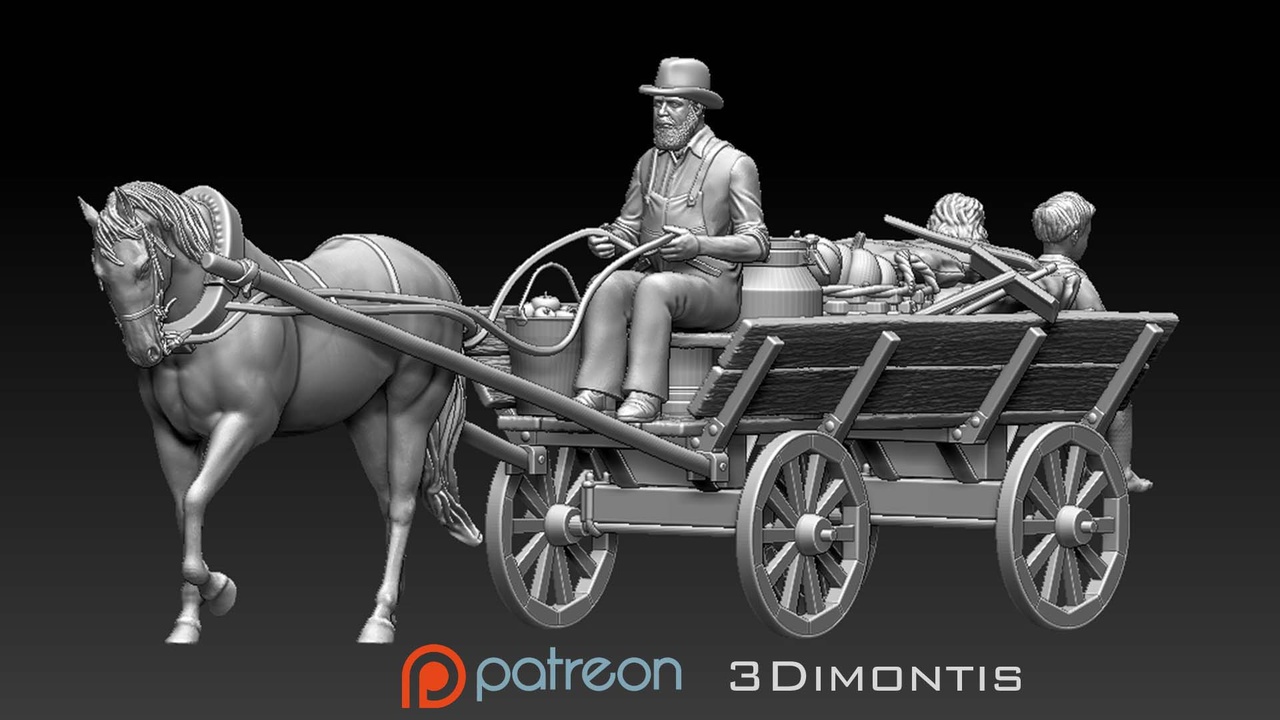 Media 1 for listing peasant on a cart with a horse