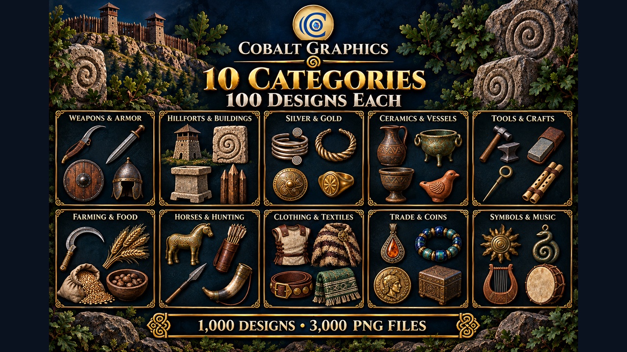 Media 1 for listing 1,000 Ancient Dacia & Thrace Icons | Dacian RPG Items