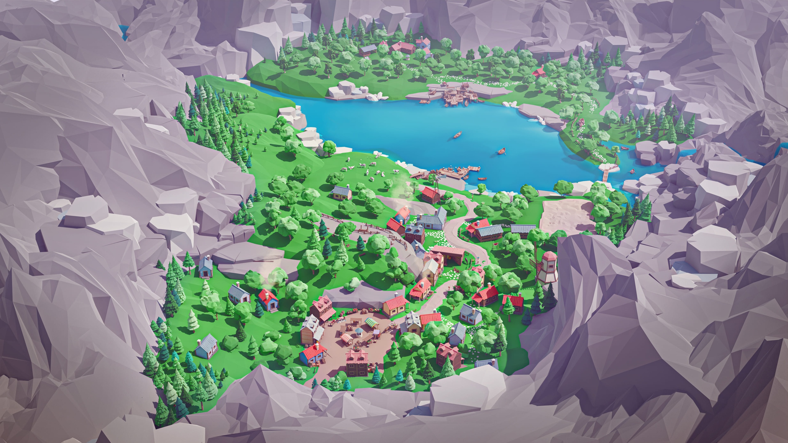 商品 Village - Low Poly 3D Models Pack 的媒体 1