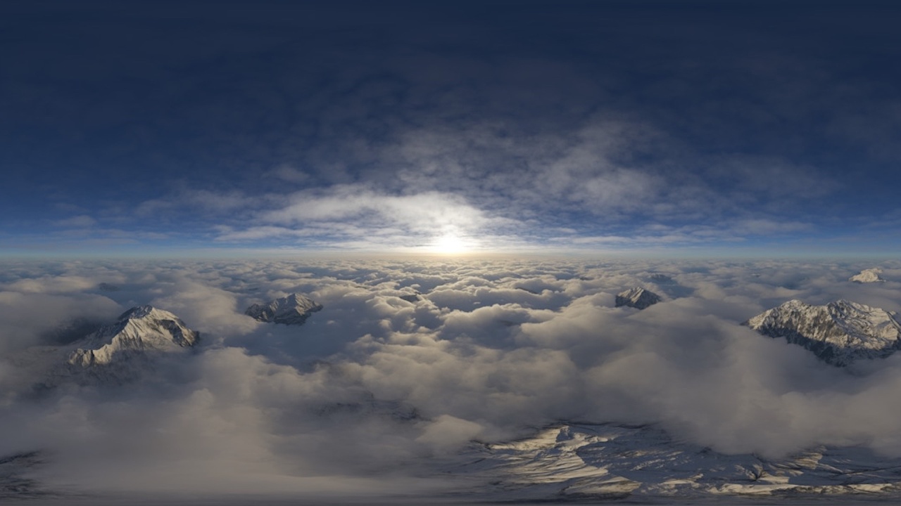 Media 1 for listing Above the Clouds HDRI Dome loc00184-22 (Free 8K Aerial Sky)
