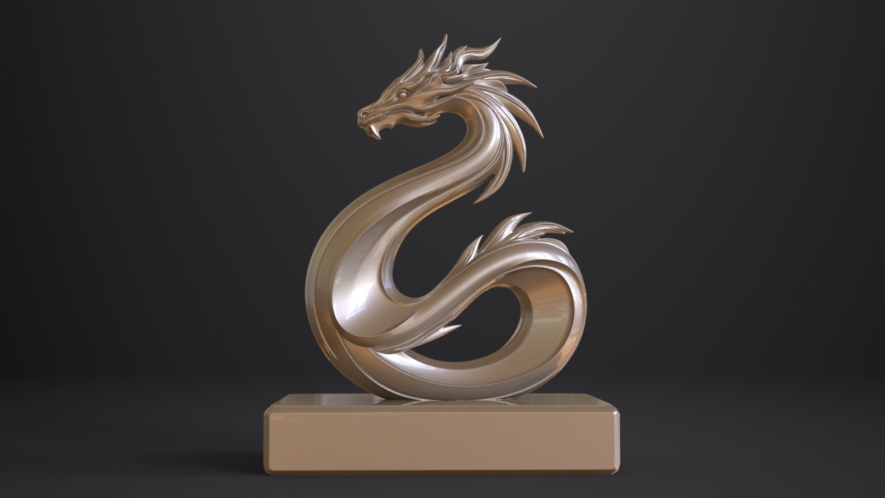 Media 1 for listing Graceful dragon sculpture | 3D Print model