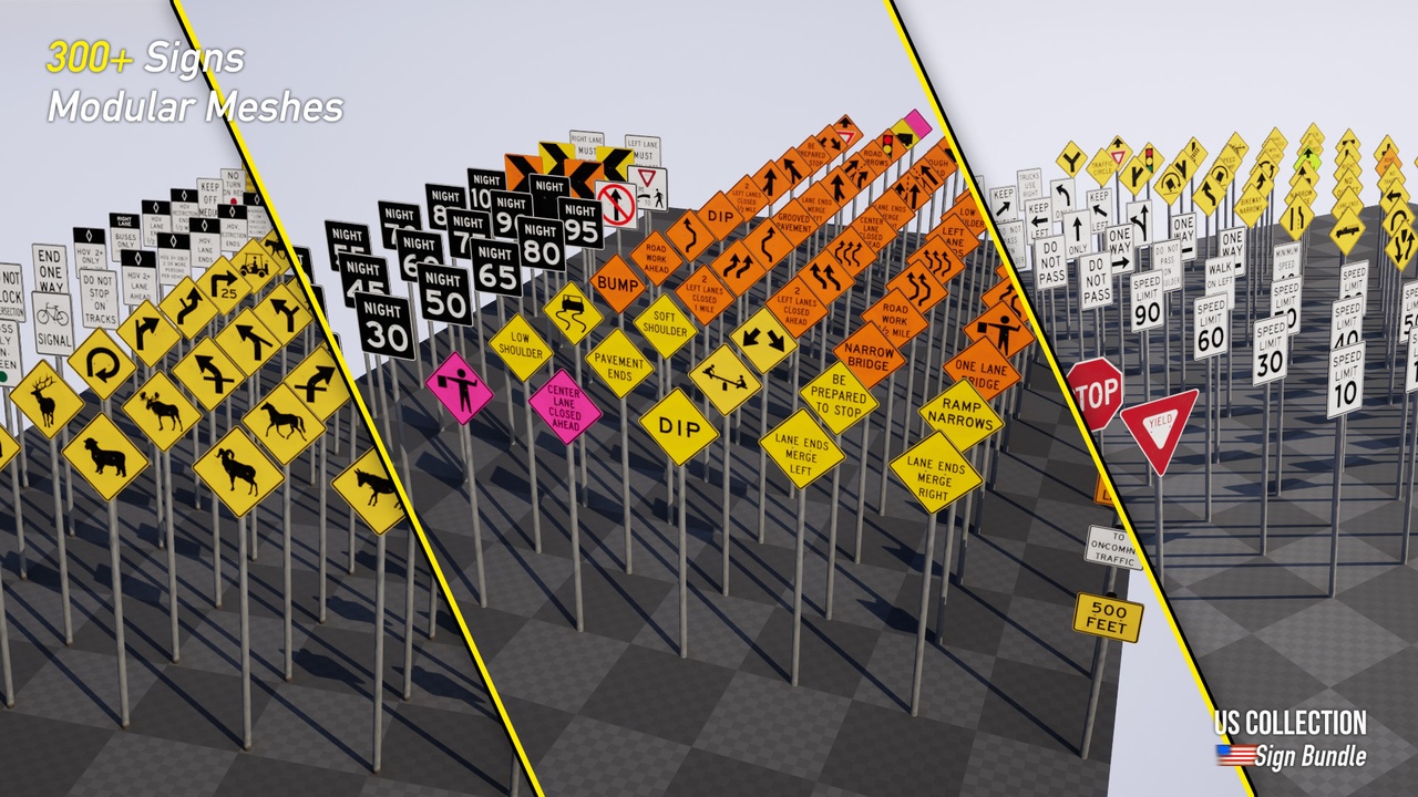 商品 US Traffic Sign Collection: Complete Bundle 的媒体 1