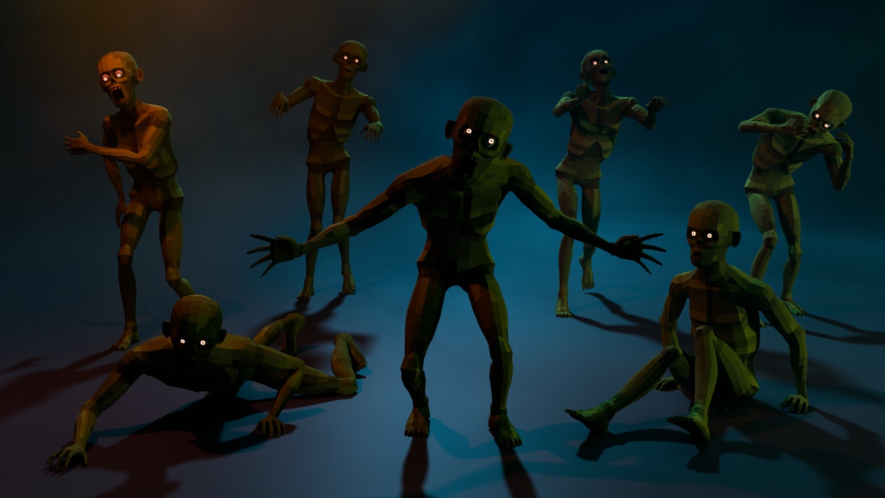 Media 1 for listing Zombie low-poly stylized