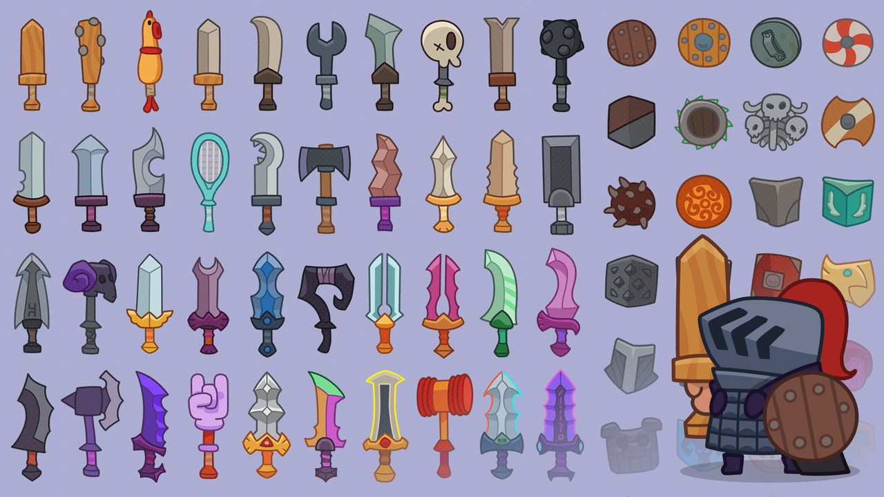 2D Icons - Casual Weapon & Sheld Pack ilanı için 1. medya