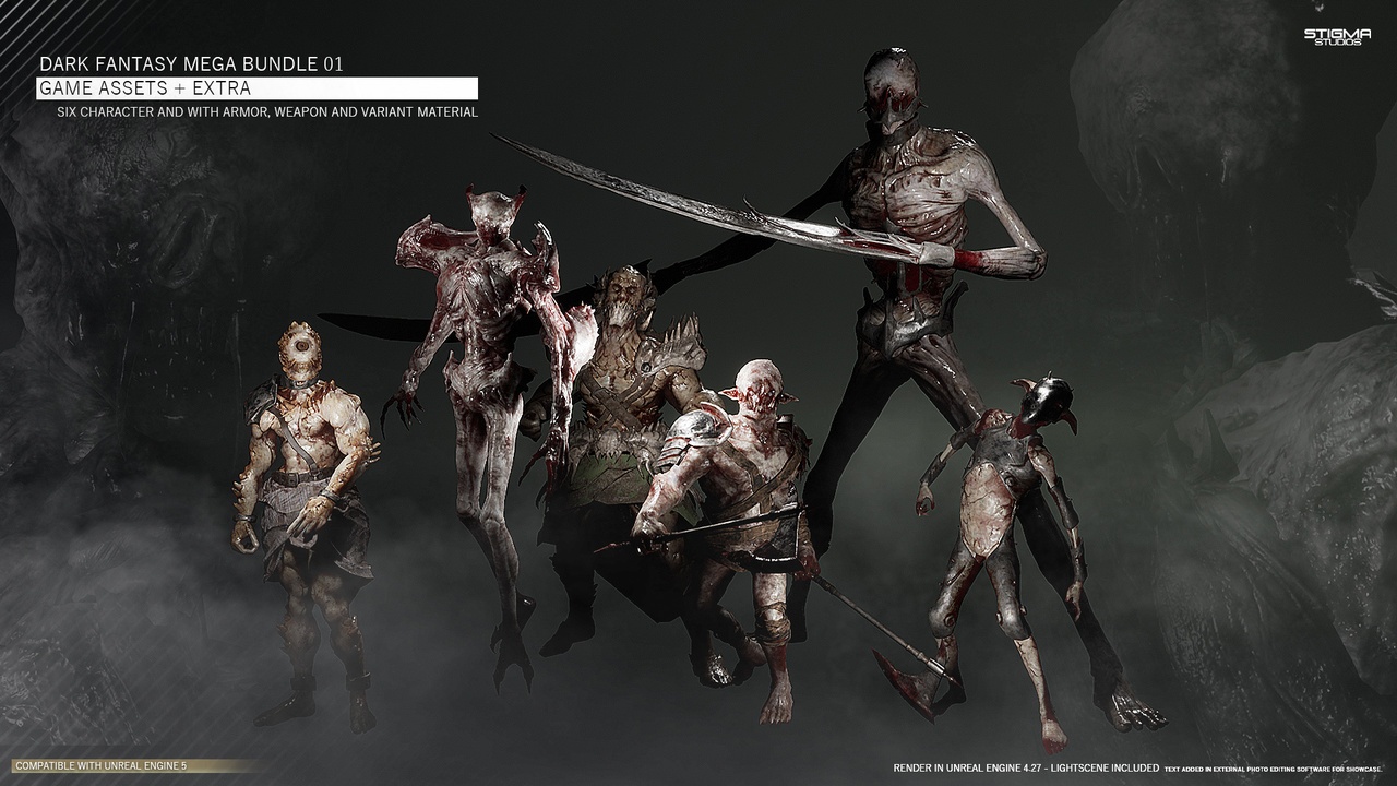 Media 1 for listing Dark Fantasy Mega Bundle 01 - Game Assets + Extra | STIGMA STUDIOS