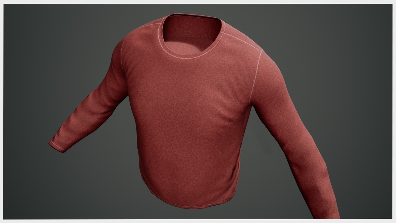 Media 1 for listing Long Sleeve T-Shirt 01 – MetaHuman Compatible