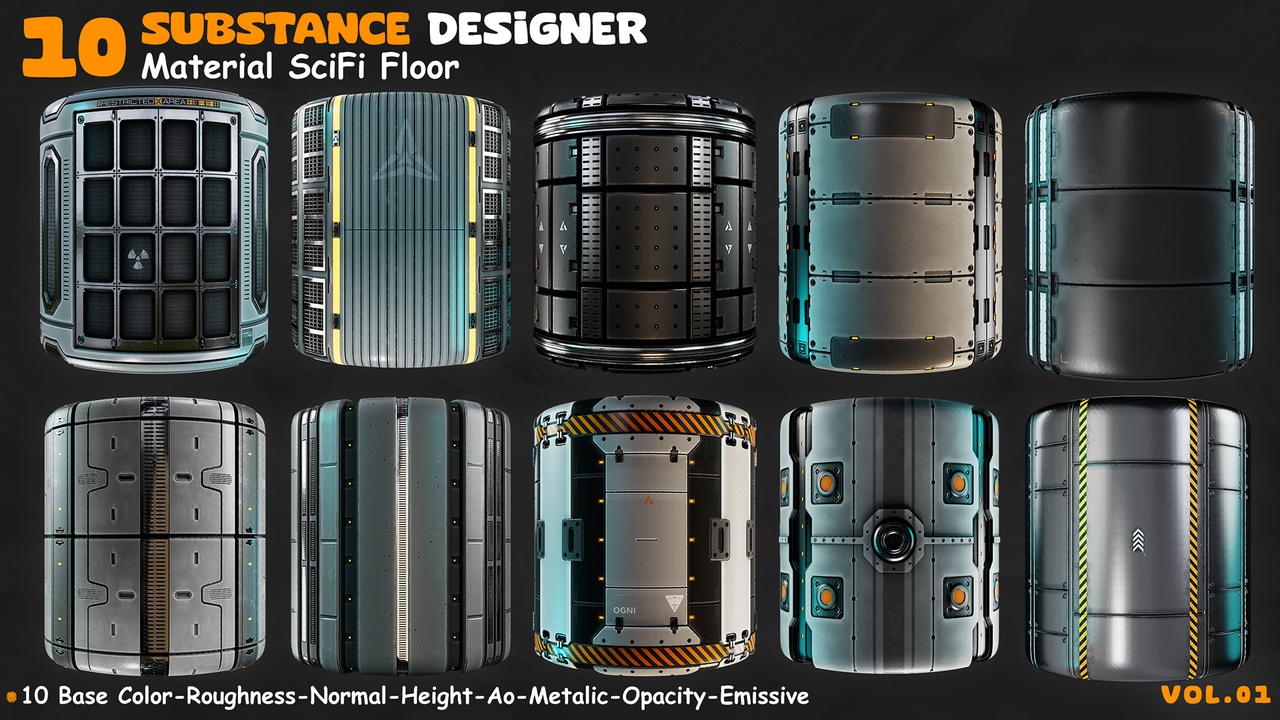 出品10 Material SciFi Floor Hardsurfaceのメディア1