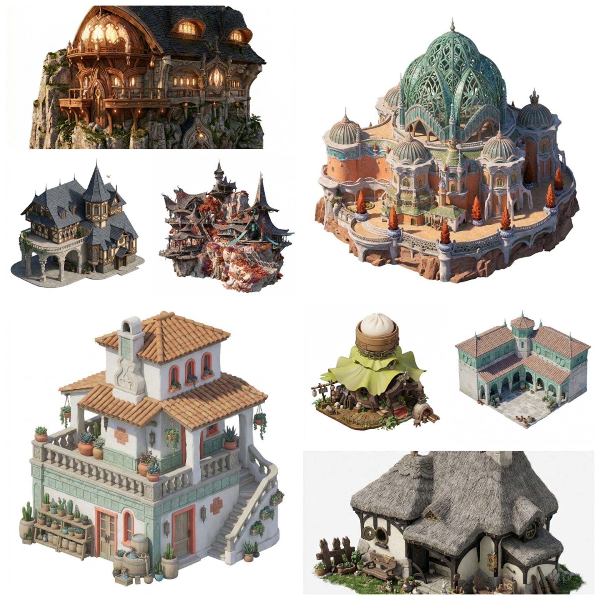 fantasy architecture set n1 | Fab
