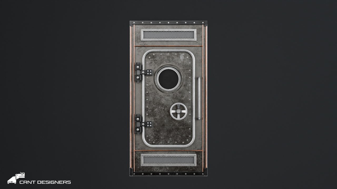 Media 1 for listing Industrial Door - Bulkhead Door - UE4 And UE5 Optimized Lowpoly 3D model