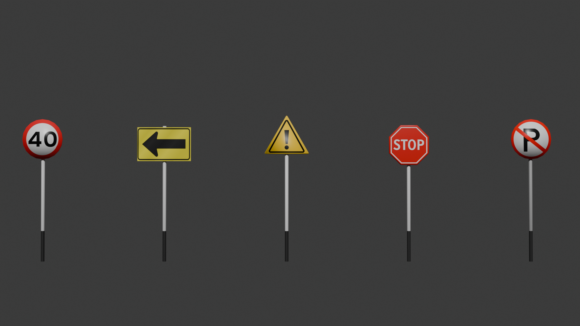 Low Poly Traffic Signs Pack – Game Ready Road Signs | PBR | UE & Unity ...