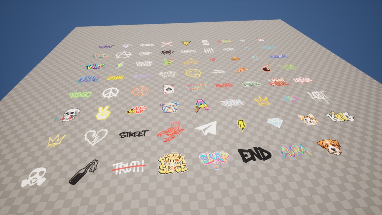 Media 1 for listing Graffiti Decals Pack