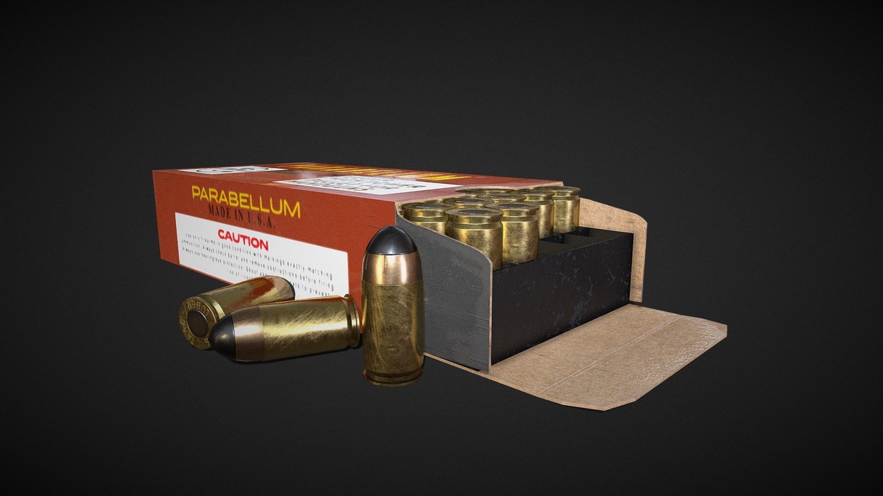 Media 1 for listing 9mm luger ammo box
