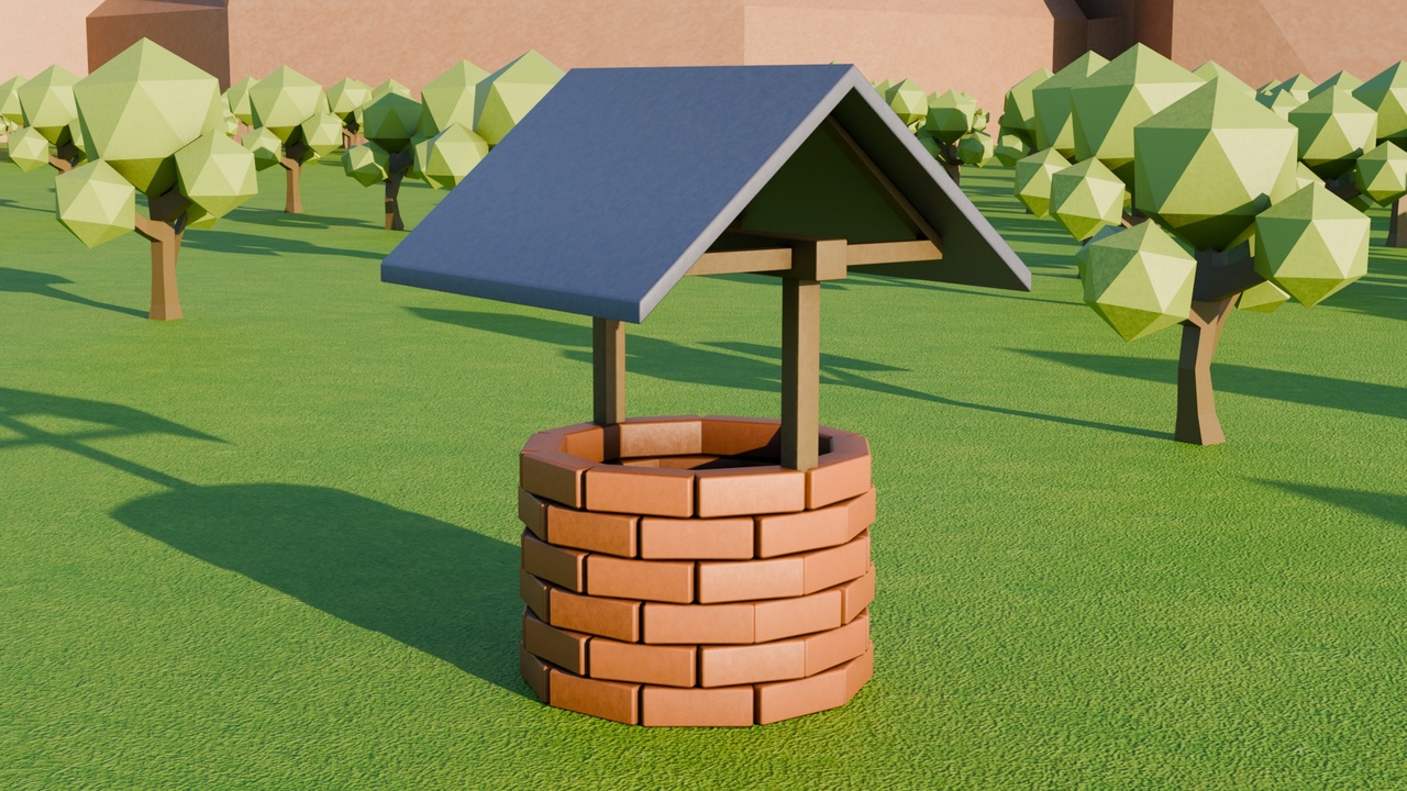 Media 1 for listing Low Poly Water Well - Optimized Exterior Asset