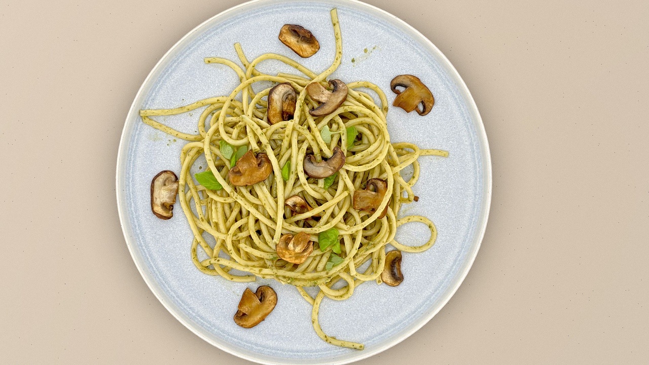 Media 1 for listing Crispy Mushroom Pasta