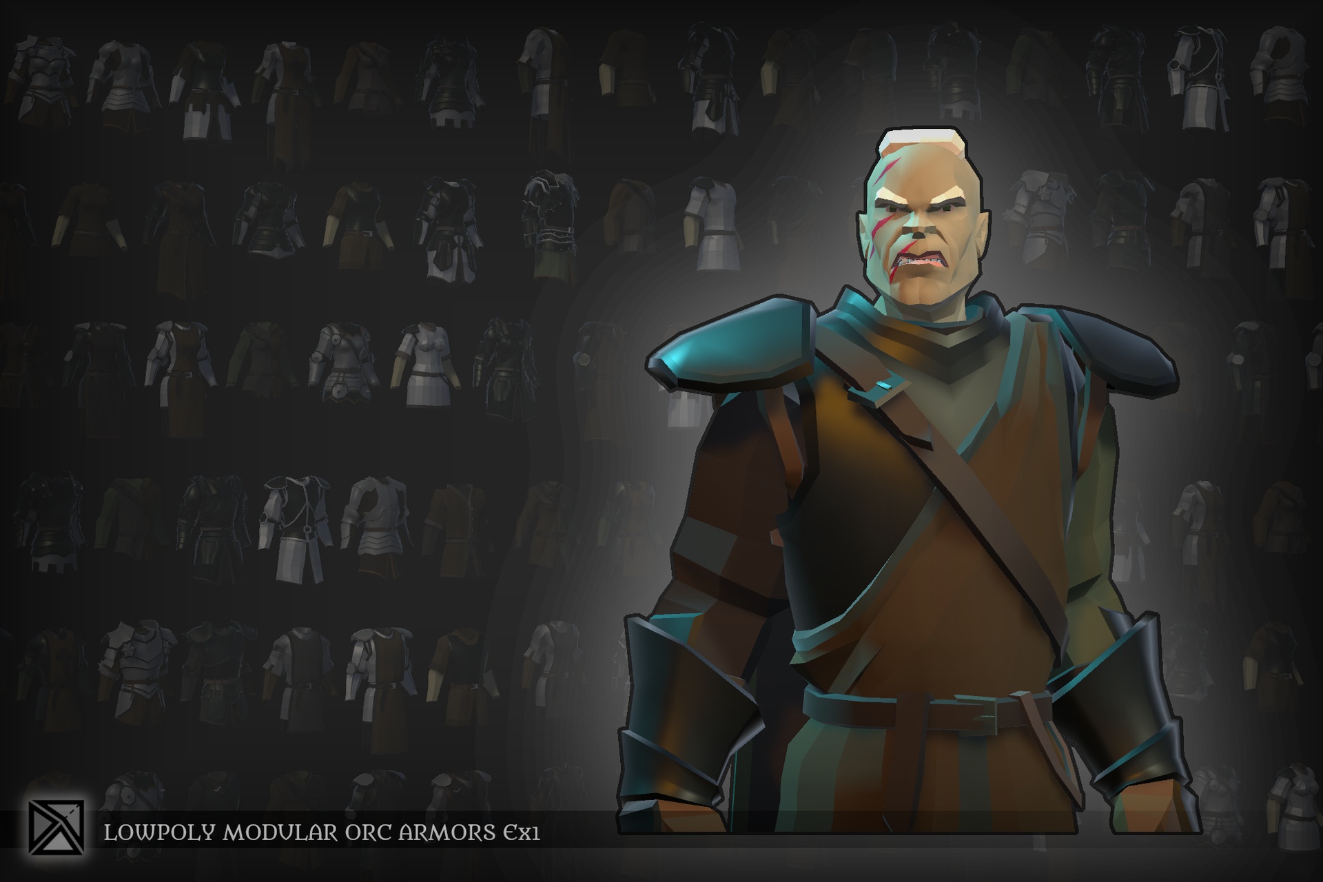 Media 1 for listing Low Poly Orc Modular Armors Ex1 - MEDIEVAL FANTASY SERIES
