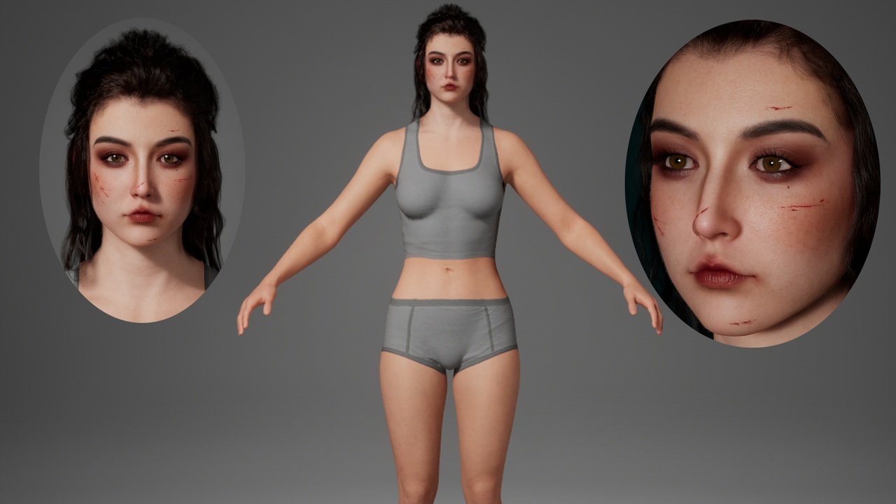 Media 1 for listing Editable MetaHuman Beauty - Fiona.With hair, no clothing included.