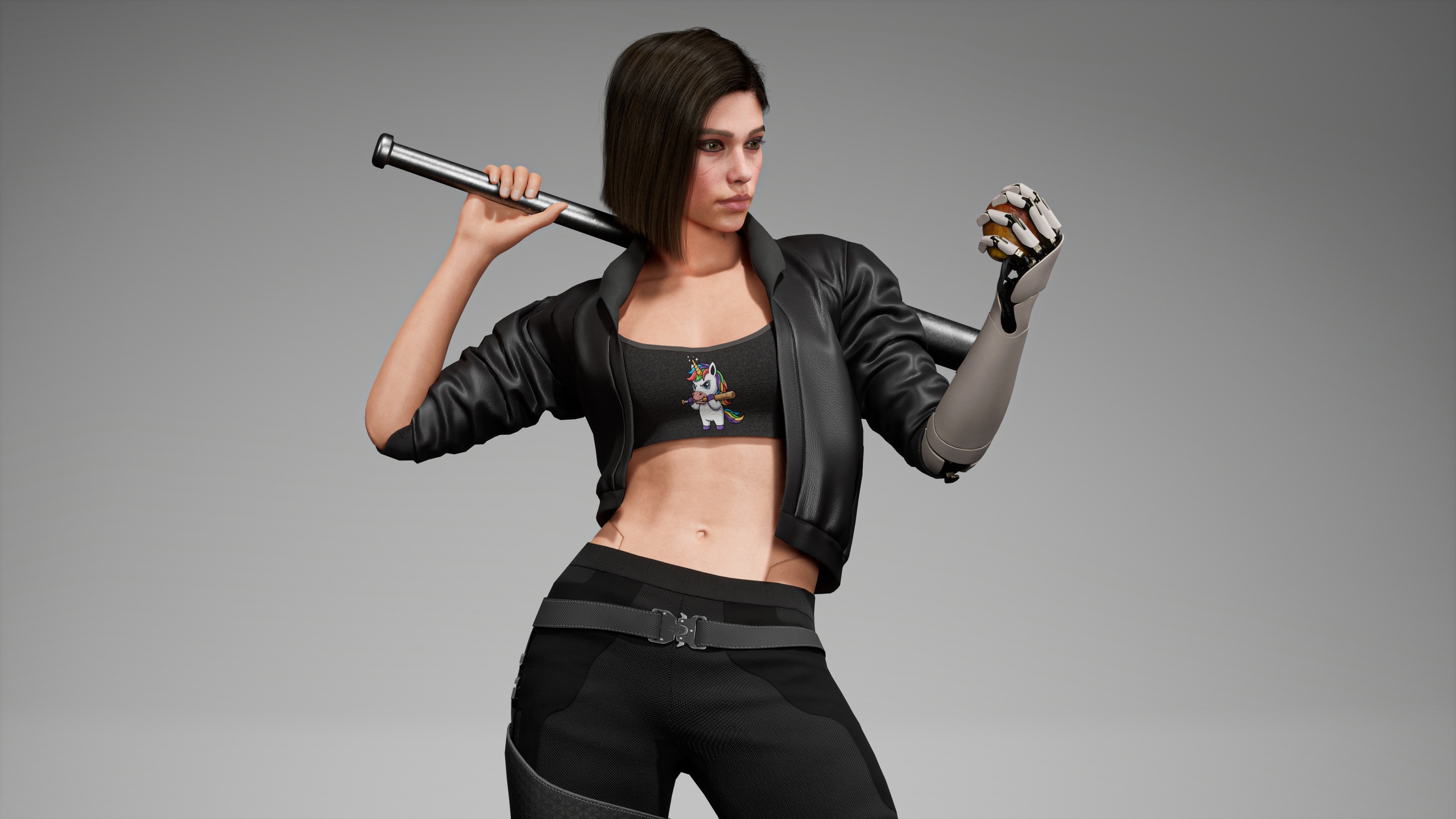 Media 1 for listing Cyberpunk Female Character - Modular Outfits & Cyber Arm