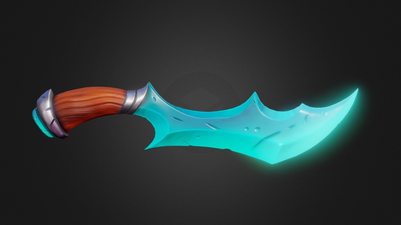 Media 1 for listing Lighting_Crystal_Dagger_Lowpoly