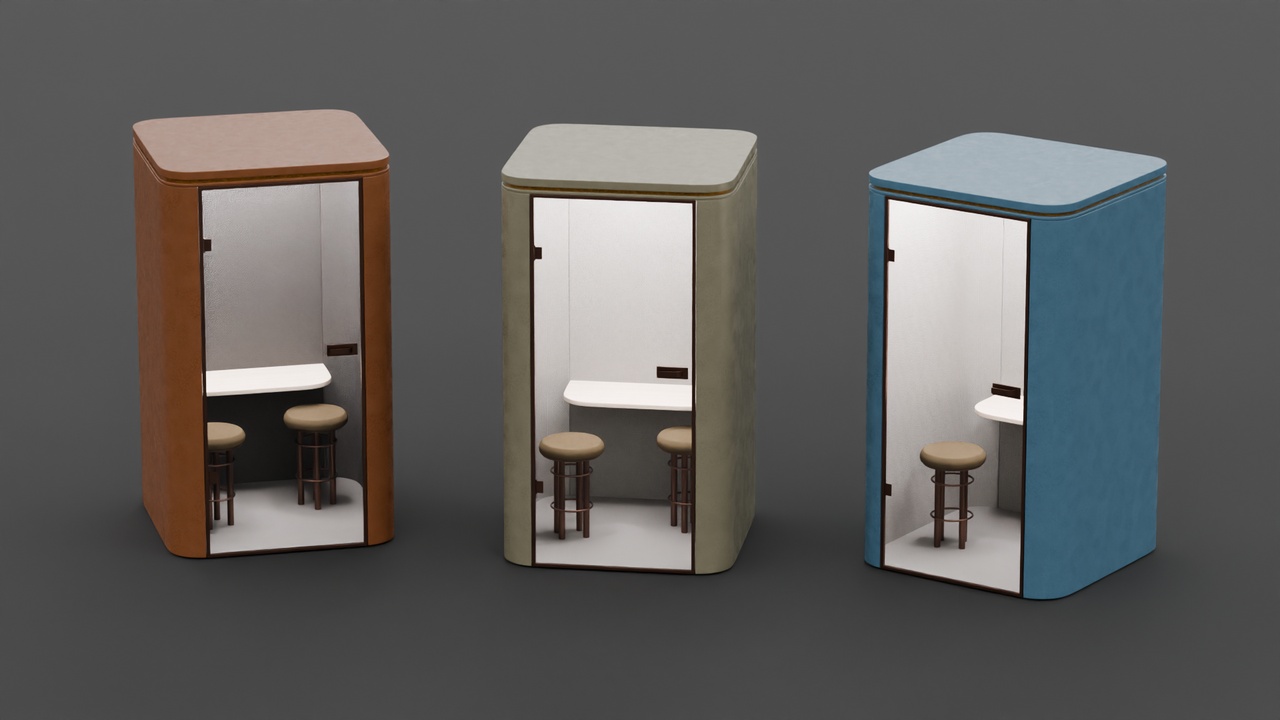 Media 1 for listing Acoustic Meeting Pod & Phone Booth Set