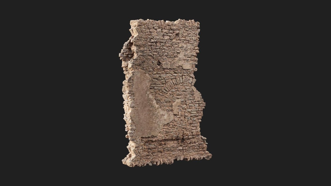Media 1 for listing Industrial Brick Ruin Wall Brick Straight 01