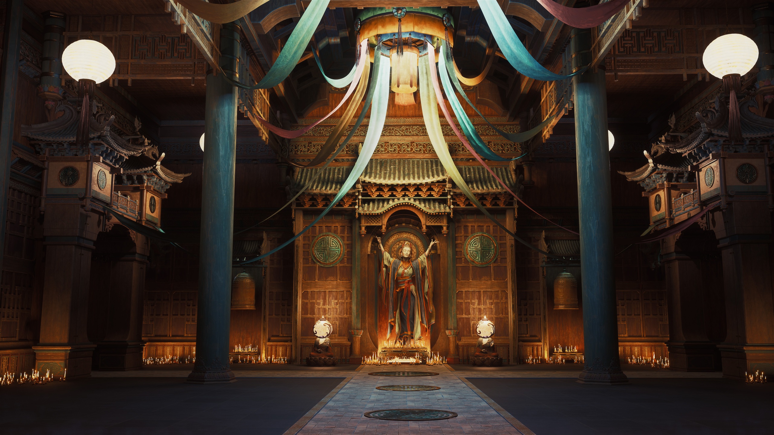 The Sacred Threshold - Asian Temple Interior Environment Kit