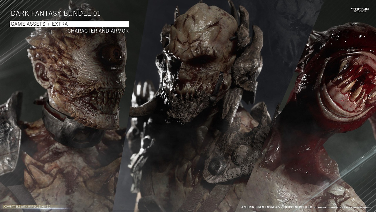 Media 1 for listing Dark Fantasy Bundle 01 - Game Assets + Extra | STIGMA STUDIOS