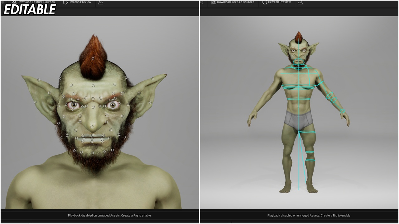 Media 1 for listing Realistic Goblin Metahuman Preset