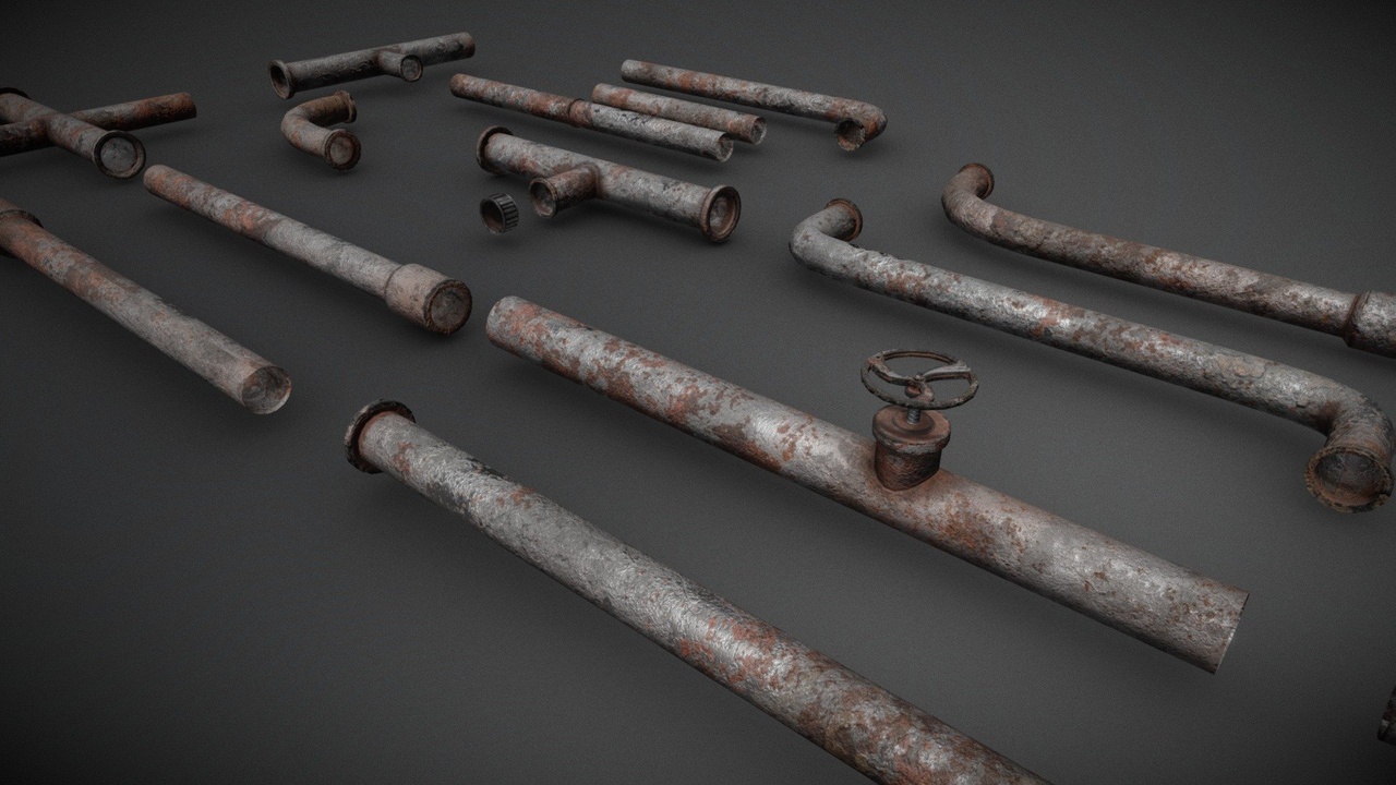 Media 1 for listing Old Rusted Modular Pipes