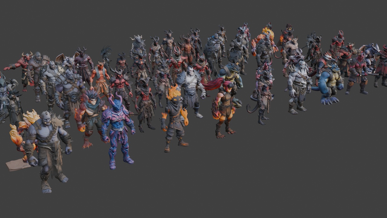 Medium 1 für Eintrag Stylized Darkworld Characters Bundle (161 Characters)🔥