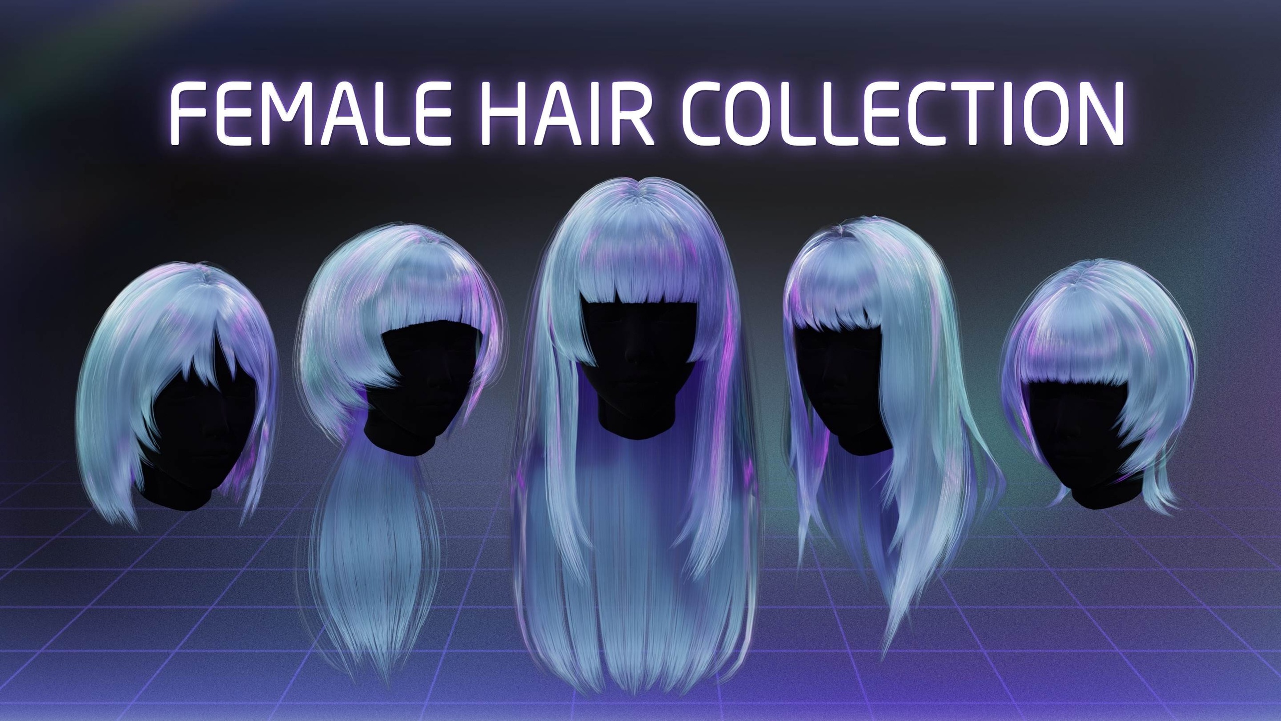 Media 1 for listing Female Hair Collection 01