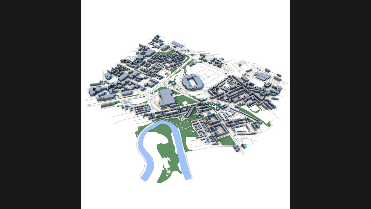 Media 1 for listing Celtic Park Glasgow Scotland | Detailed 3D City Map