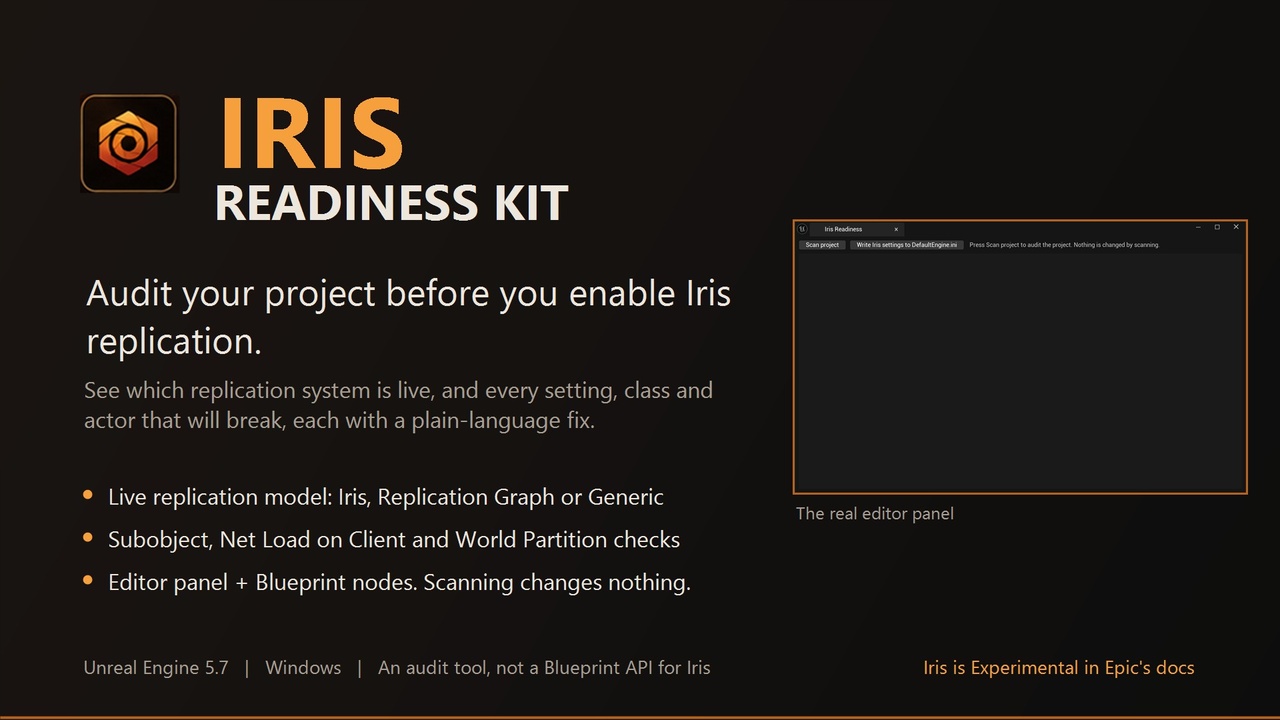 Media 1 for listing Iris Readiness Kit — Audit Your Project Before Enabling Iris Replication