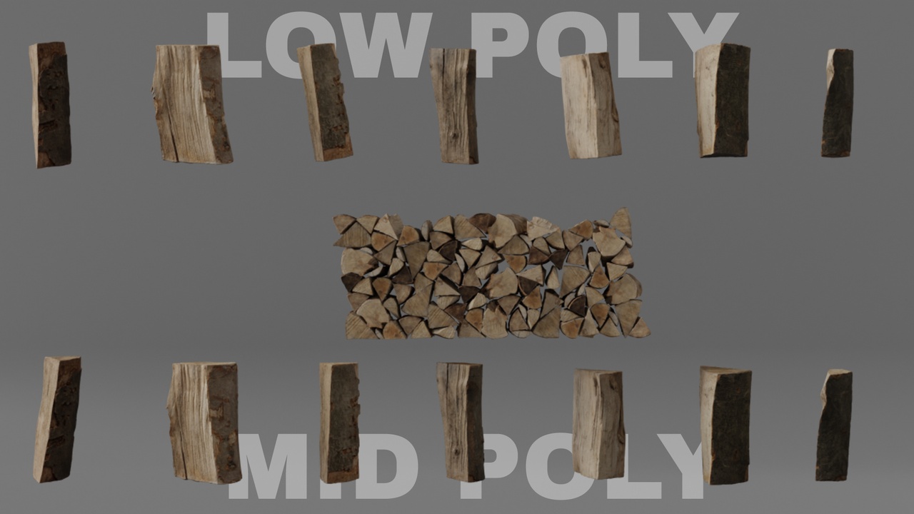 Media 1 for listing Firewood Pack - Photorealistic
