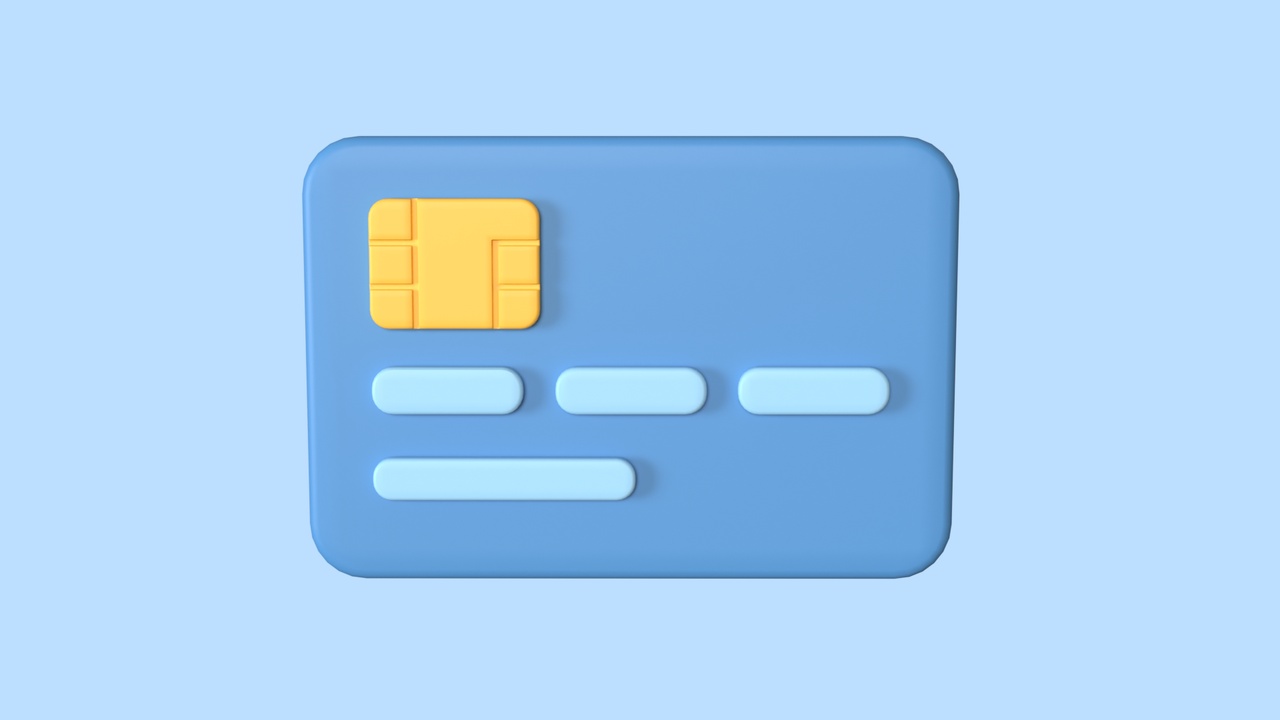 Media 1 for listing Low Poly 3D Credit Card Icon Stylized Finance Asset