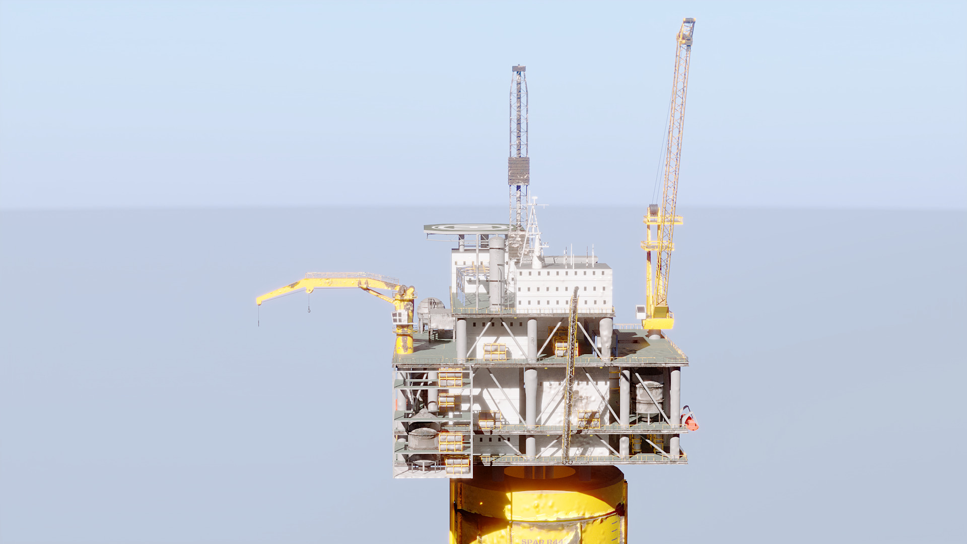 Aged SPAR Leg Oil Rig | Fab
