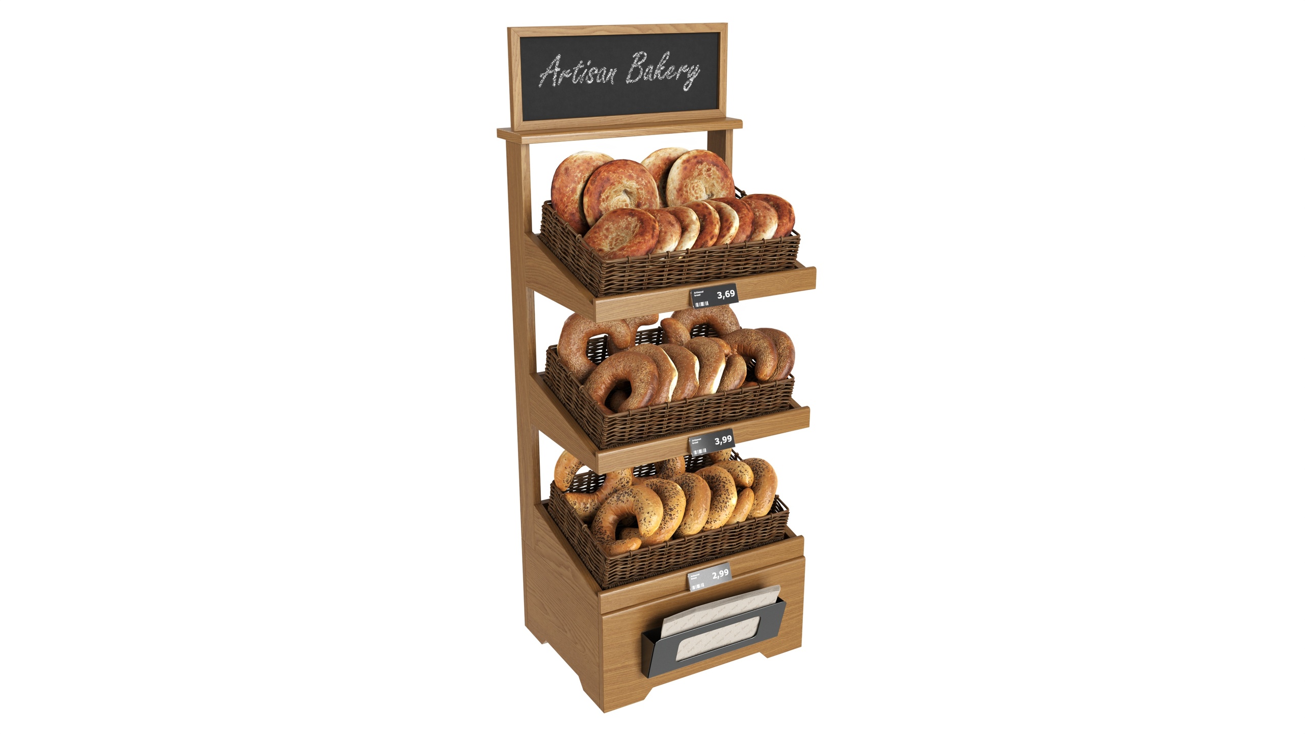 File multimediali per l'articolo Wooden loaf bread stand 03: 1