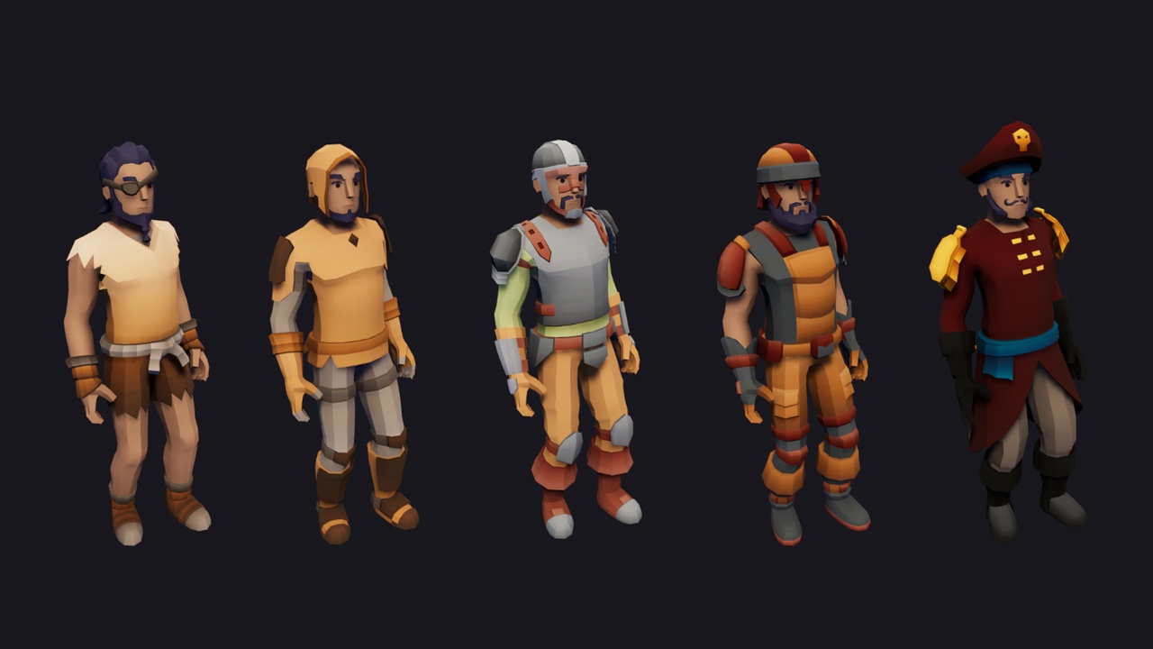 Media 1 for listing Low Poly Armor Sets 5 - RPG Characters