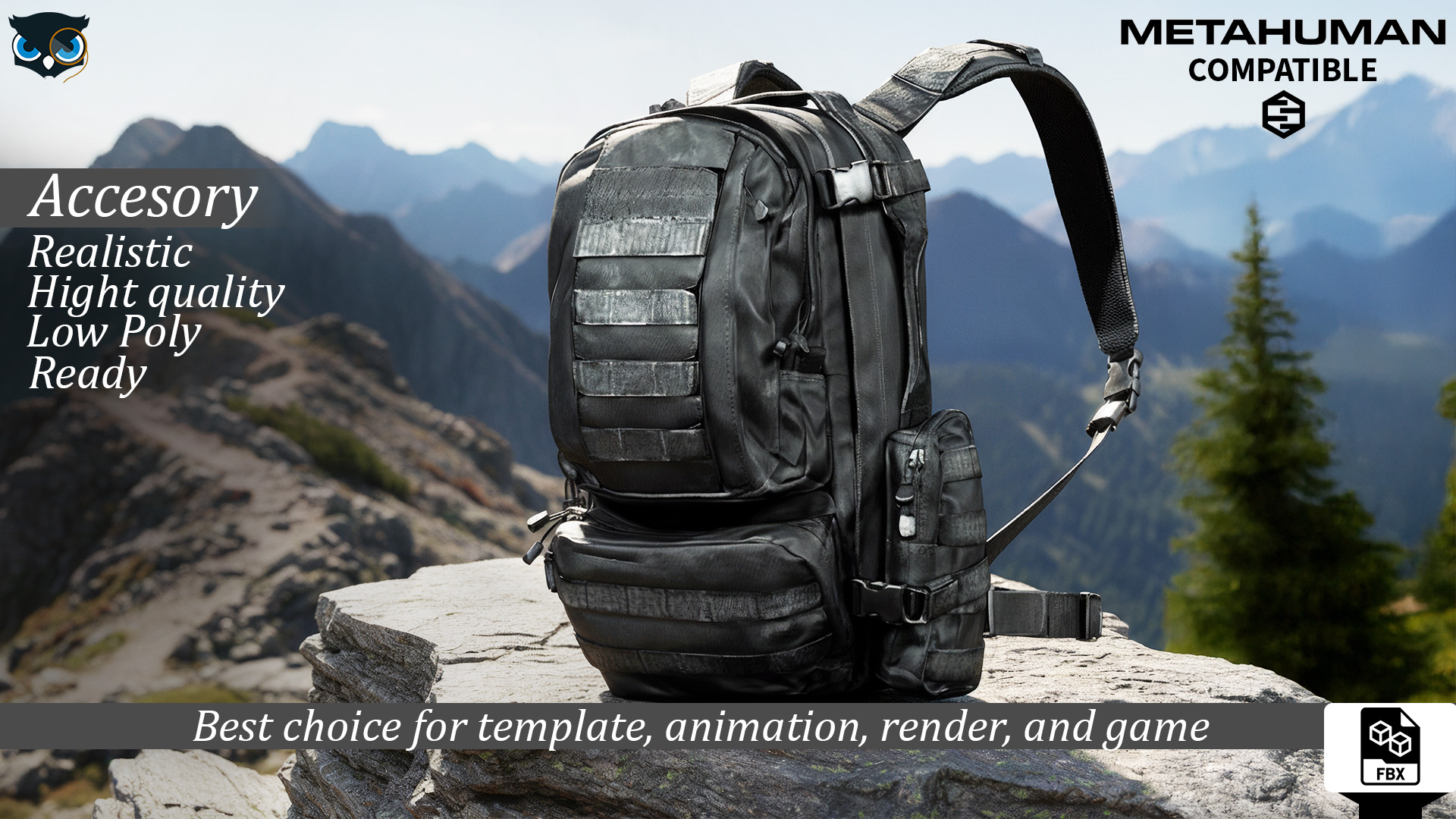 Metasploit Backpack Realistic Urban Combat Backpack Metahuman compatible M Series | Fab