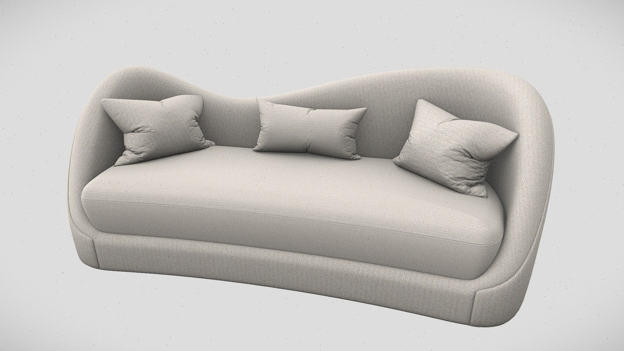 Media 1 for listing Contemporary Sofa V001 – Modern Curved Couch